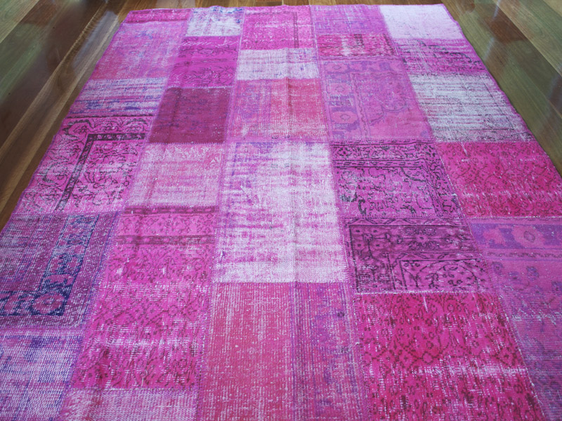 Patchy Rugs pink patchwork rug