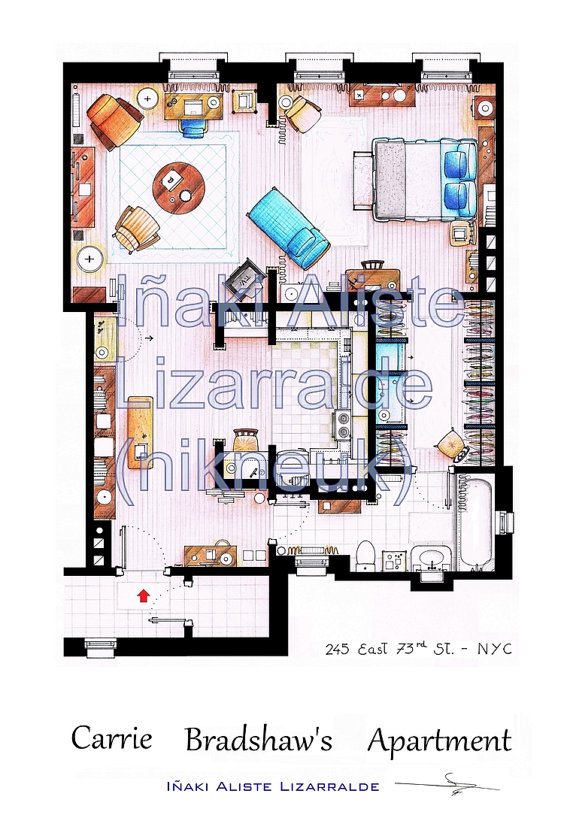 Carrie Bradshaw Apartment Floor Plan | Floor Roma