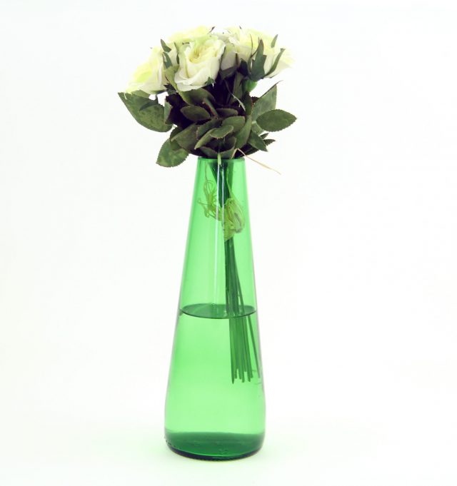 Vases and glasses from recycled beer bottles - The Interiors Addict