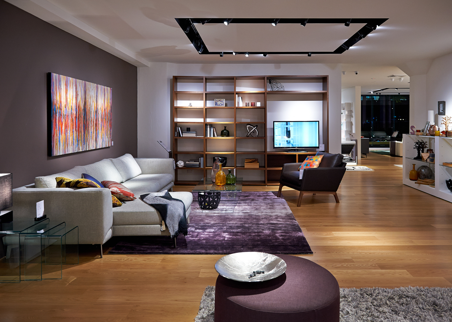 The BoConcept showroom, where the event is taking place