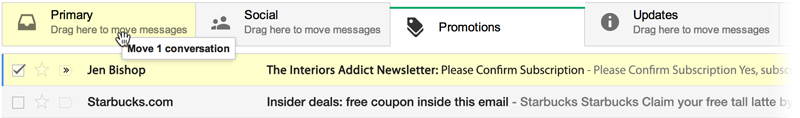 gmail tabs Interiors Addict Newsletter