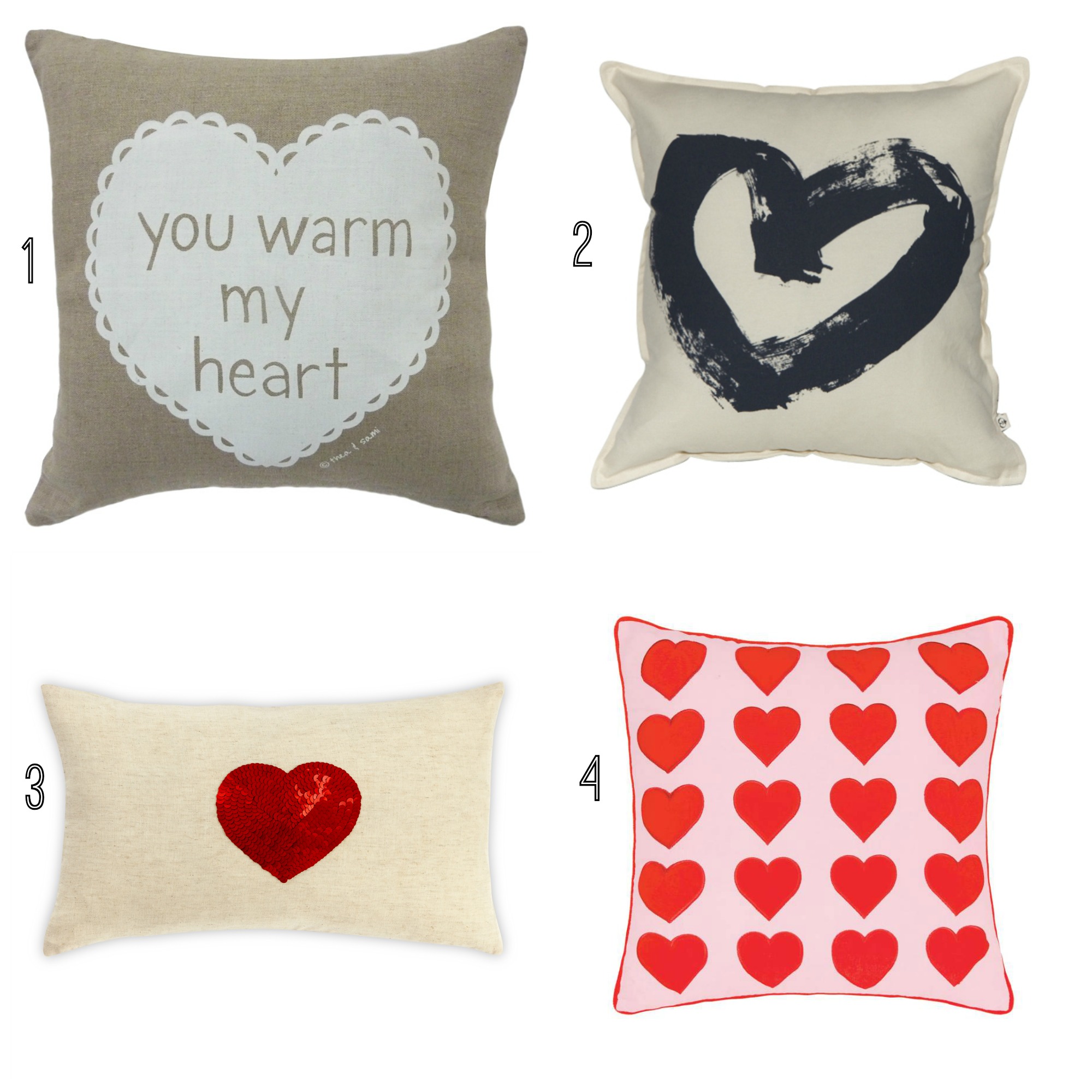 heart cushions
