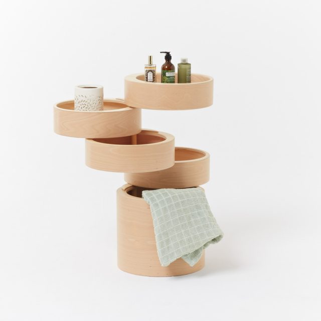 Rotating drawers on hidden castors make for a flexible, space-saving storage solution