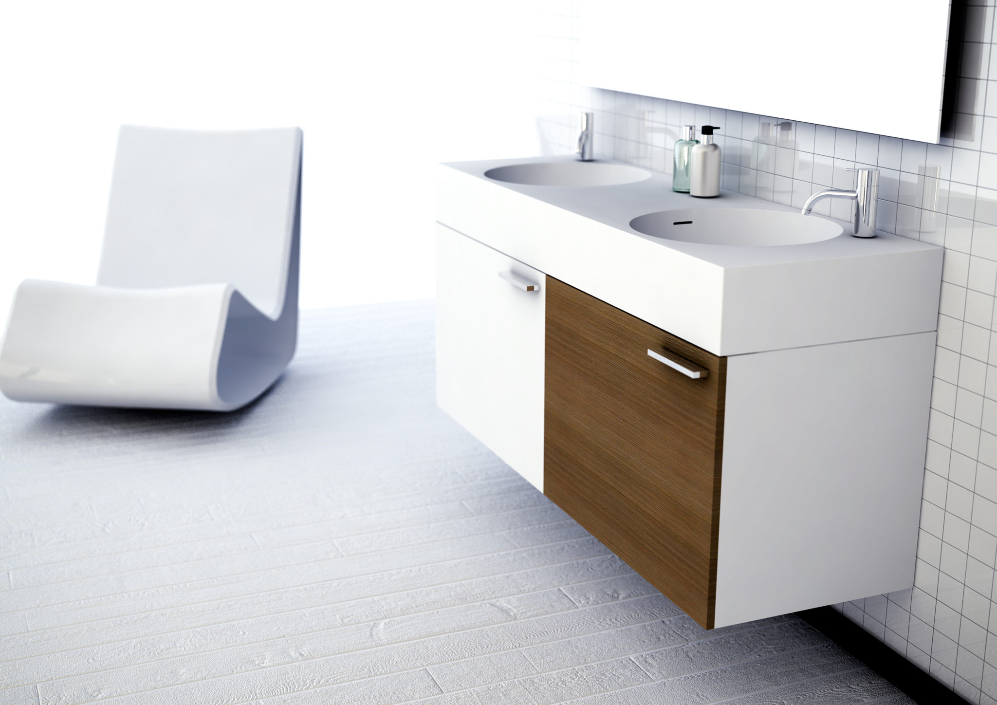 The Omvivo Neo wall basin, available from Reece 