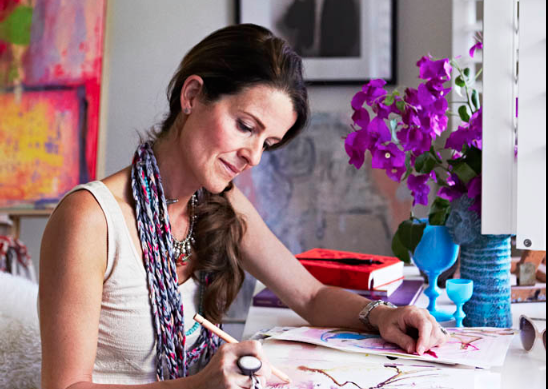 Ali at work in her studio