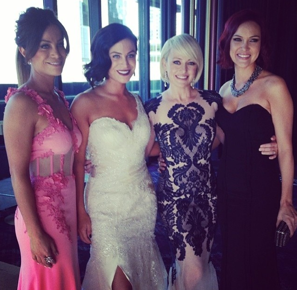 Alisa and Lysandra with Shelley Craft and fellow Sky High contestant and newlywed, Kim
