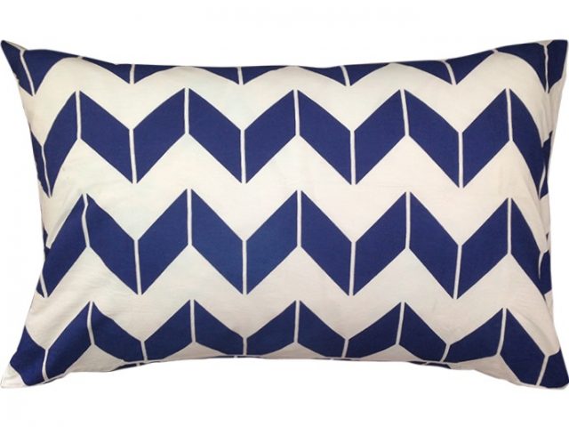 chevron navy pillow case