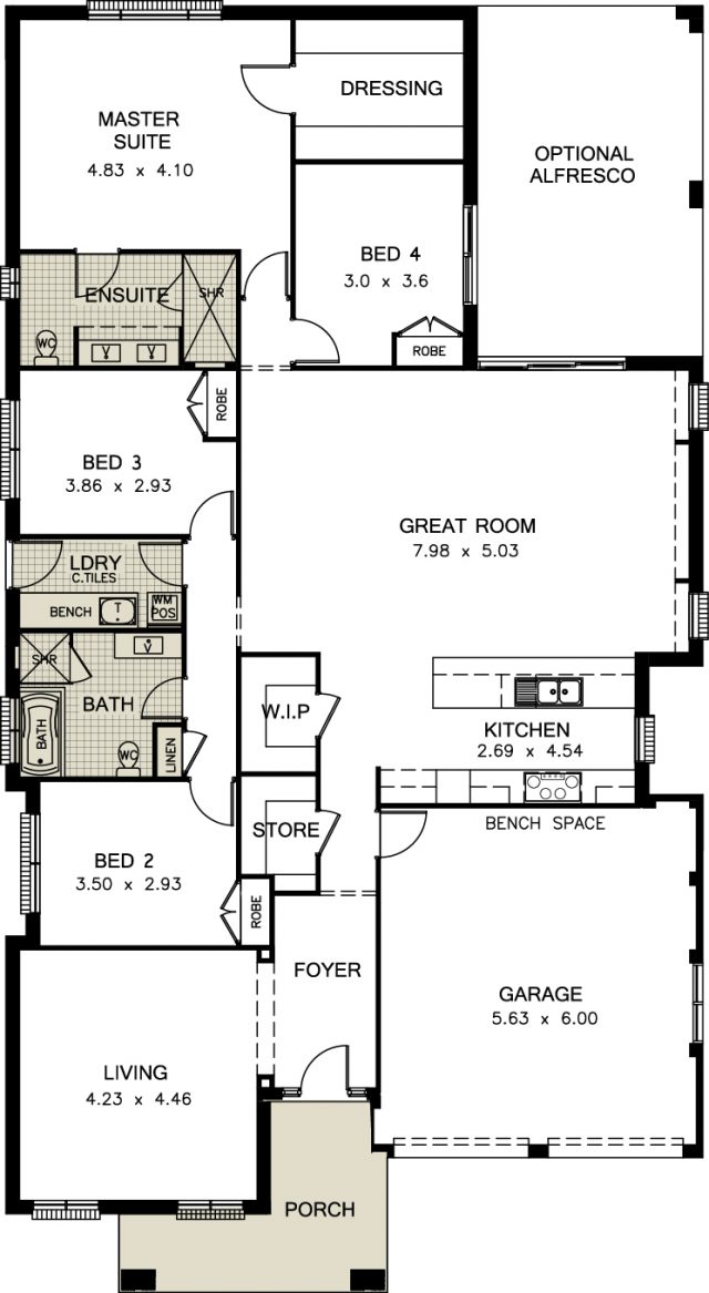 SONOMA 4 BED LUXURY ENSUITE DRESSING ROBE ALFRESCO