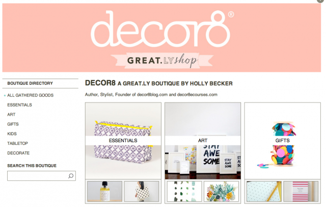 decor8's Great.ly boutique