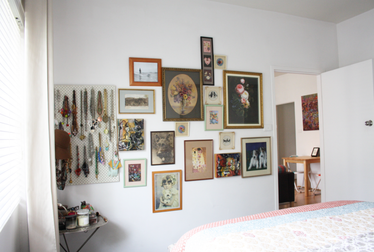 Gallery wall in the bedroom