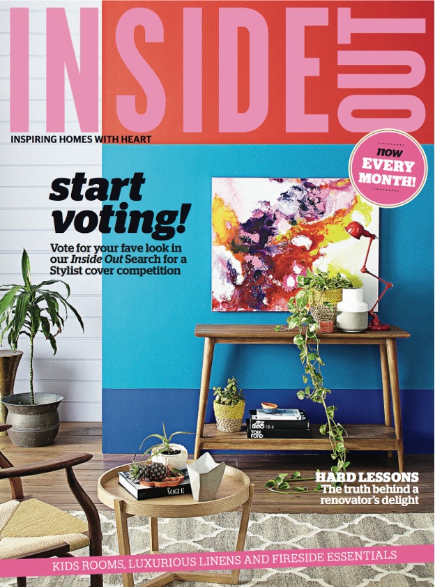 Tahnee's cover for the Inside Out Magazine and The Home Search for a Stylist Competition. Photography: Nigel Lough.
