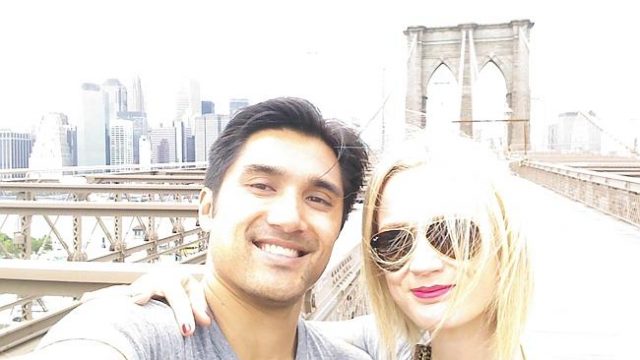 Damian and I on the Brookyln Bridge in New York