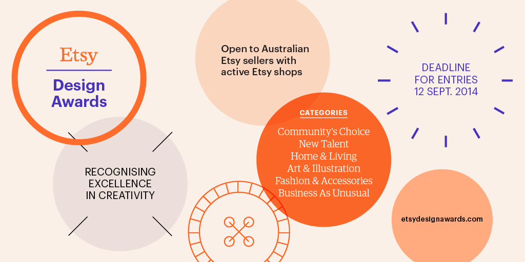 First ever Etsy Design Awards launched here in Australia. Will you