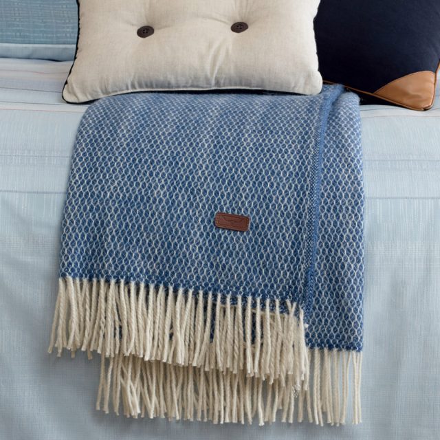 Navy Australian Wool Throw RRP $249.95