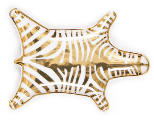 There are endless uses for this mini glam gold zebra tray