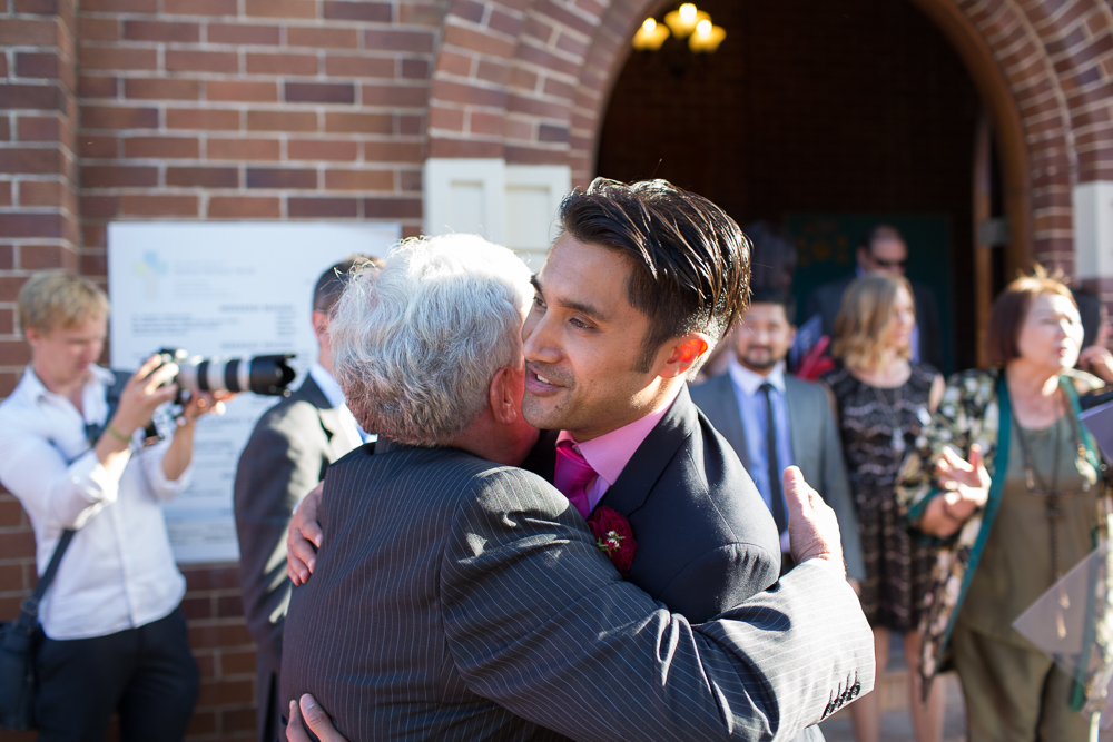 A gorgeous shot of my dad and my husband