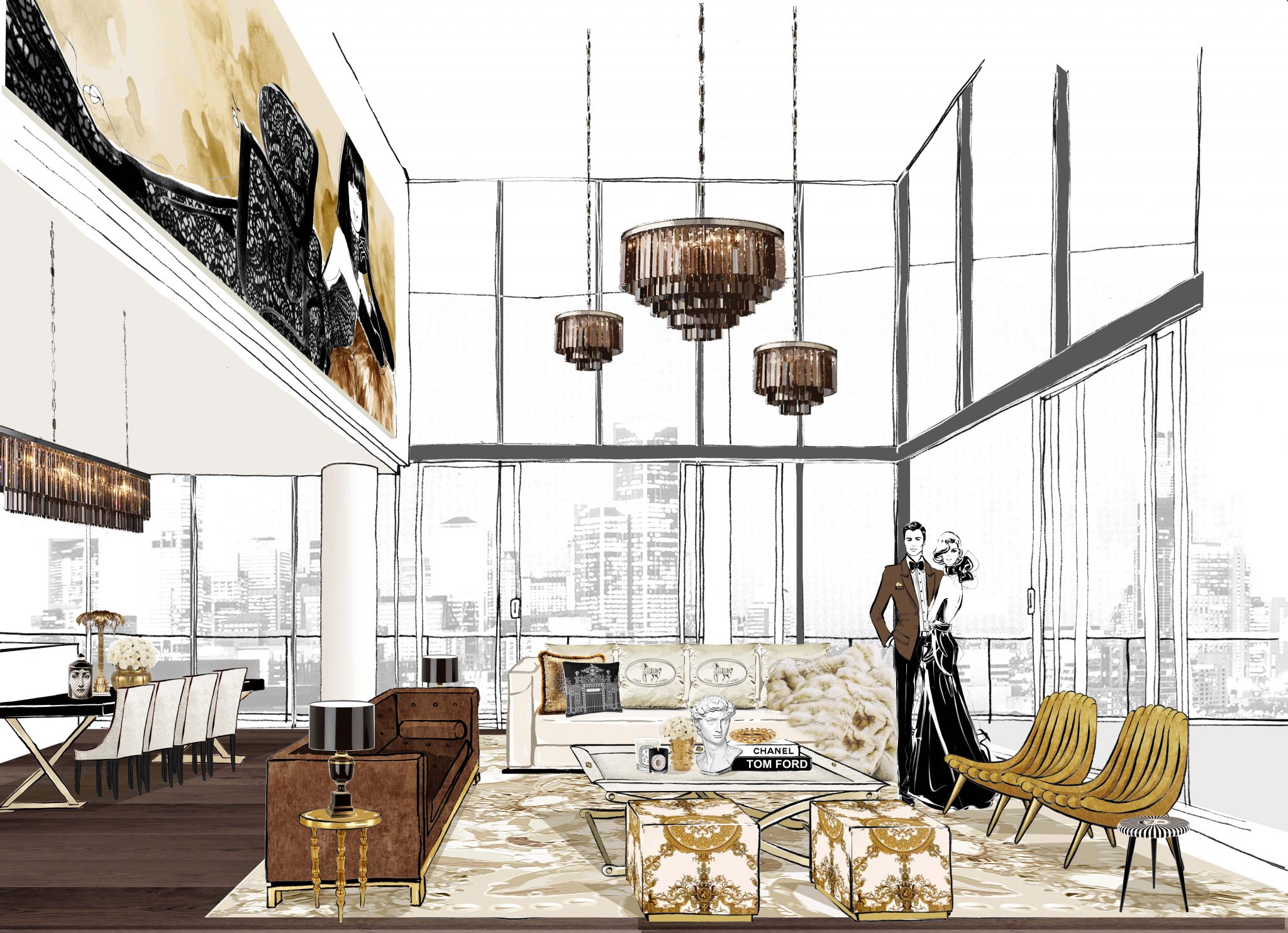 Illustrator Megan Hess designs penthouse in first interiors job The