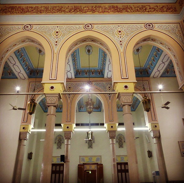 Inside the mosque