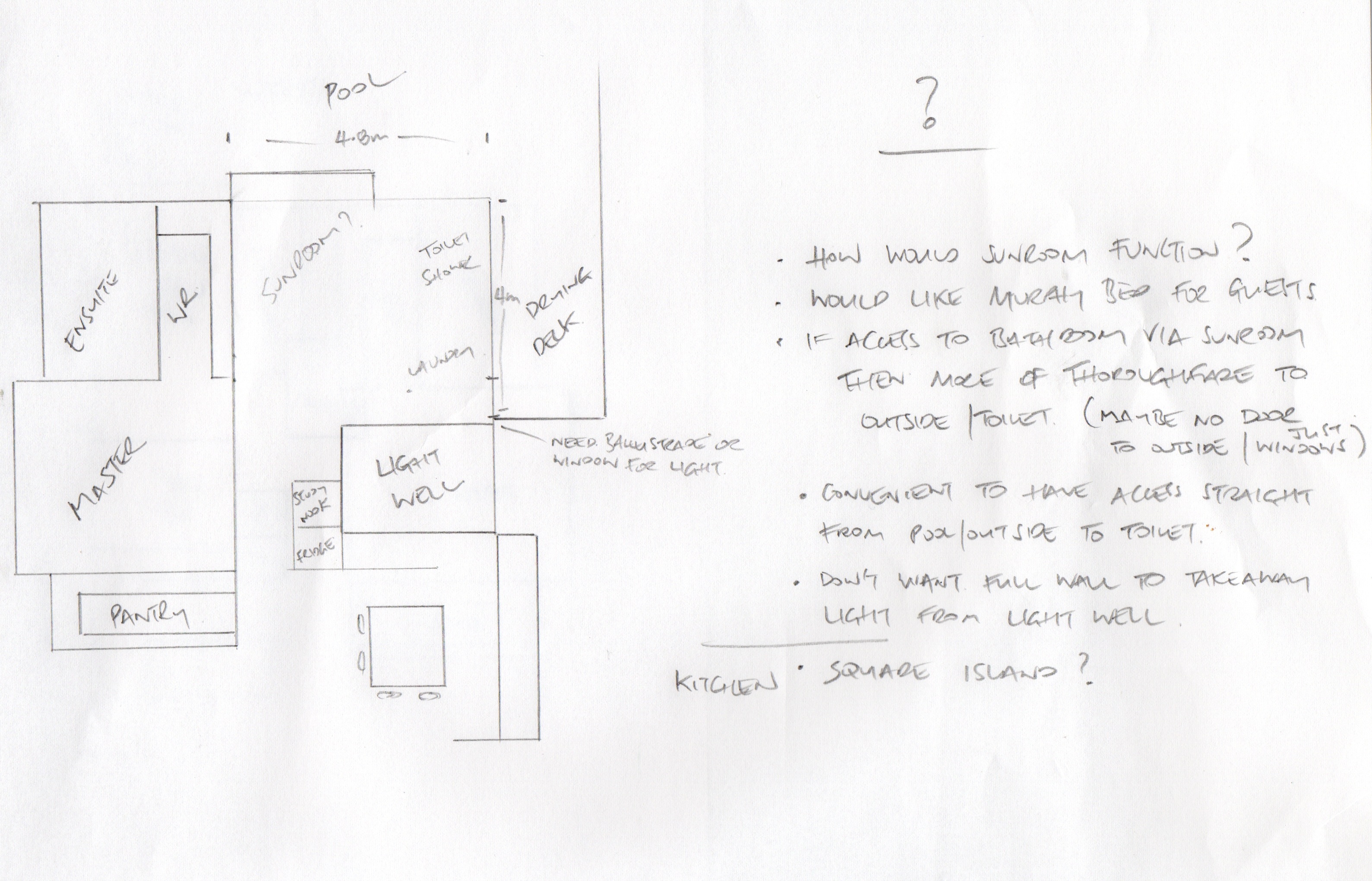 Sunroom/balcony sketch