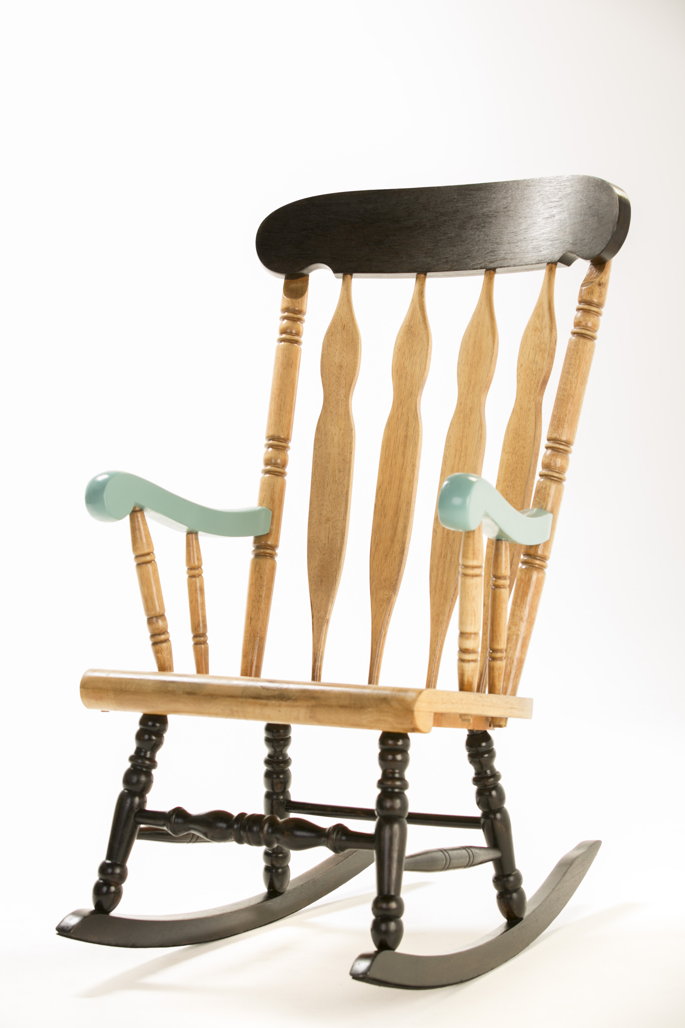 upcycled wooden rocking chair