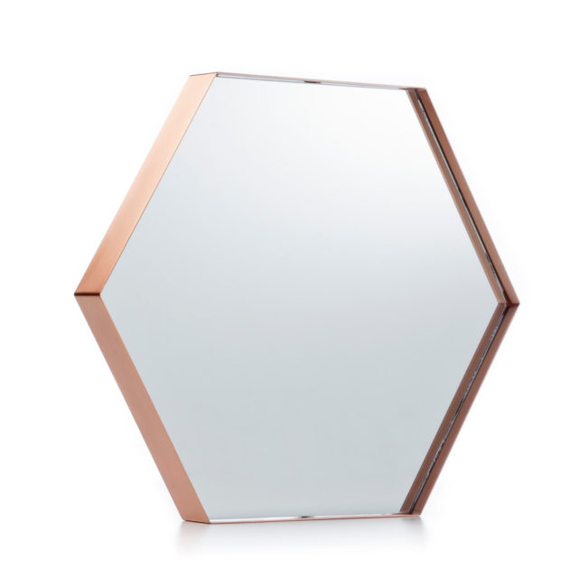 1 ADAIRS HR-Maya-Mirror-Hexagon-30x35cm-Copper-S15