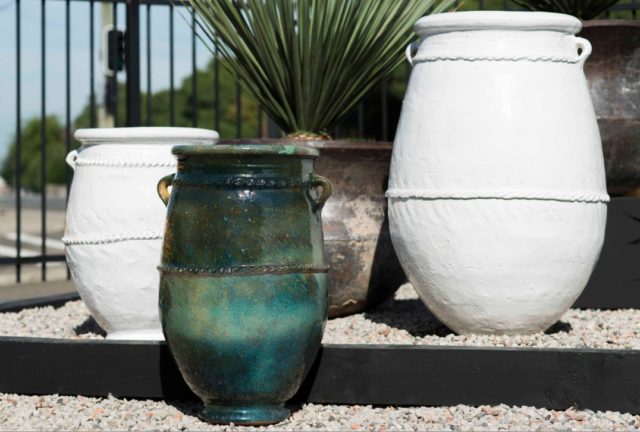 Garden Life X Kaspia's Caravan - _Oil_Jar_Glazed_White_Green