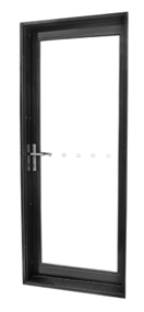 Polar Black Aluminium Double Glazed Entry Door