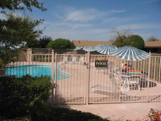 This gated pool is a great place to spend a warm afternoon.