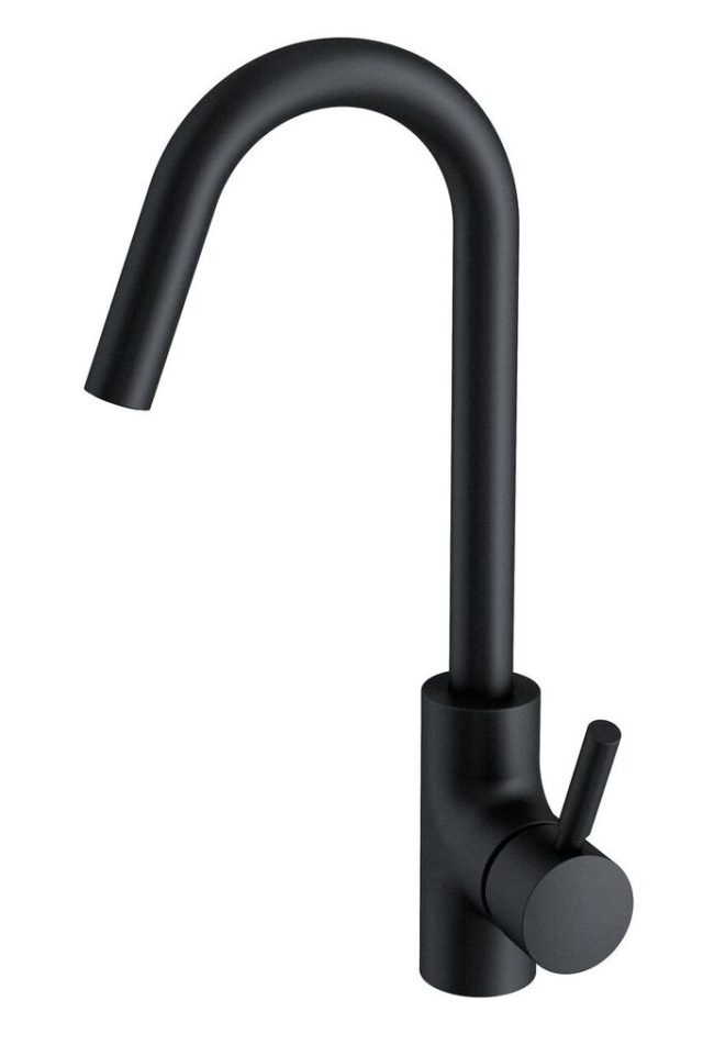 Mizu Drift Gooseneck Sink Mixer Black