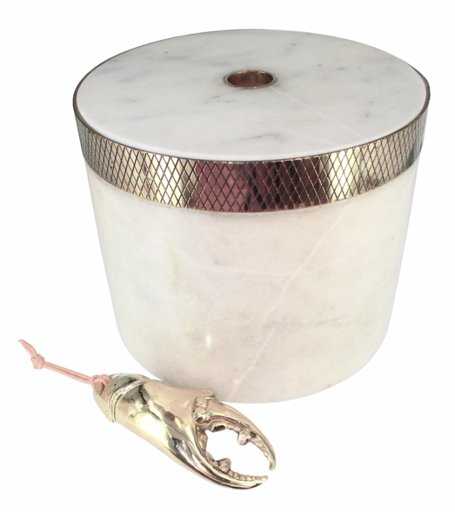 THE FOX - Ice Bucket (With Bottle opener - Ambaji white marble) LR