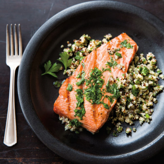 1 April 2016 - Salmon with Quinoa and Parsley Vinaigrette