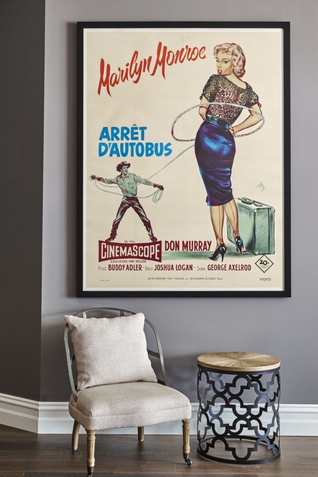 Original French Vintage Movie Poster Bus Stop (1957) 50 per cent