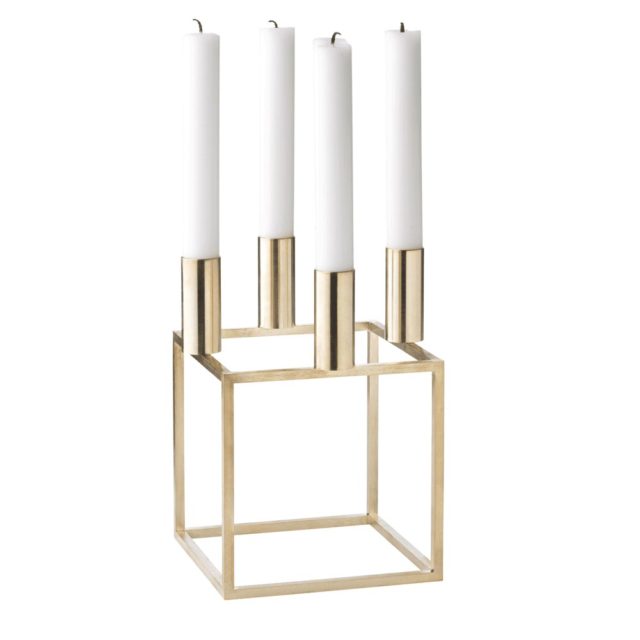 BY LASSEN Kubus 4 candle holder in brass, $284. Click for more details.