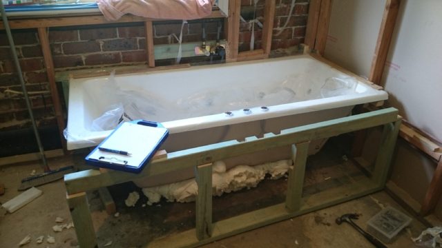 3. Bath getting installed