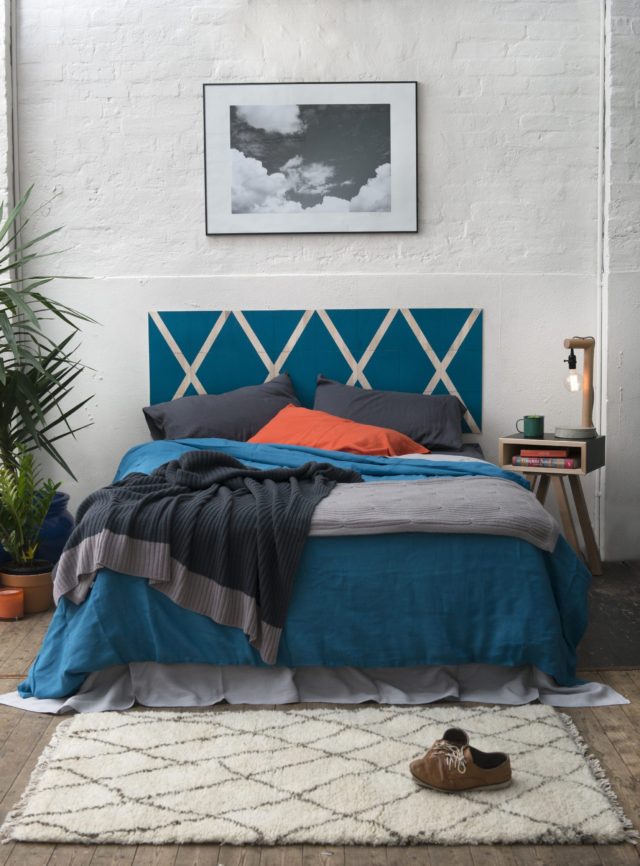 1.5 NOD Criss-Cross Headboard in Deep Turquoise