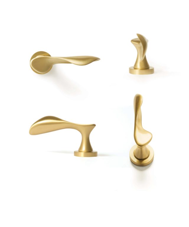 Pittella_066 Door Handle_Satin Brass_03