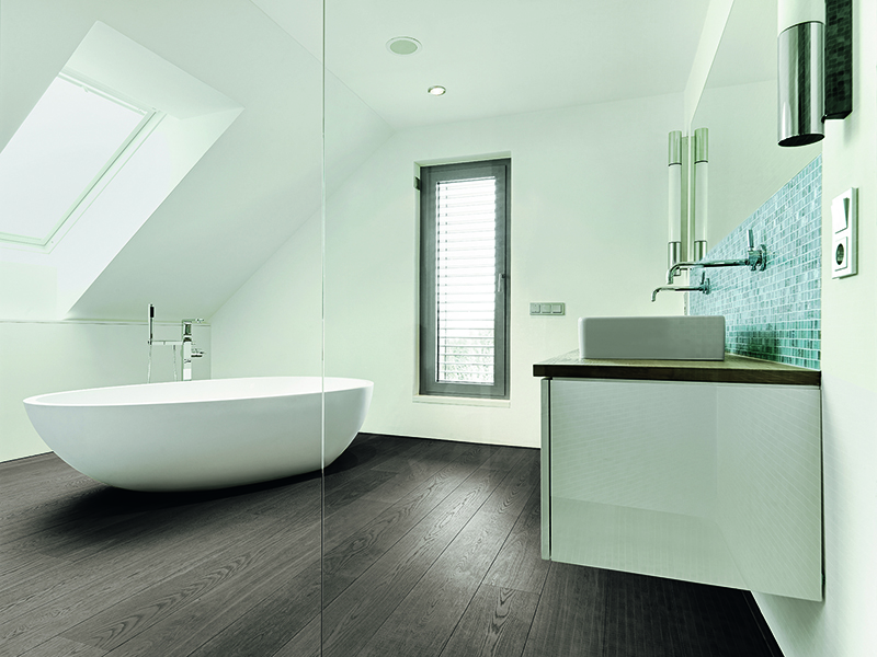 Timber floors in the bathroom? It can be done! Reno Addict