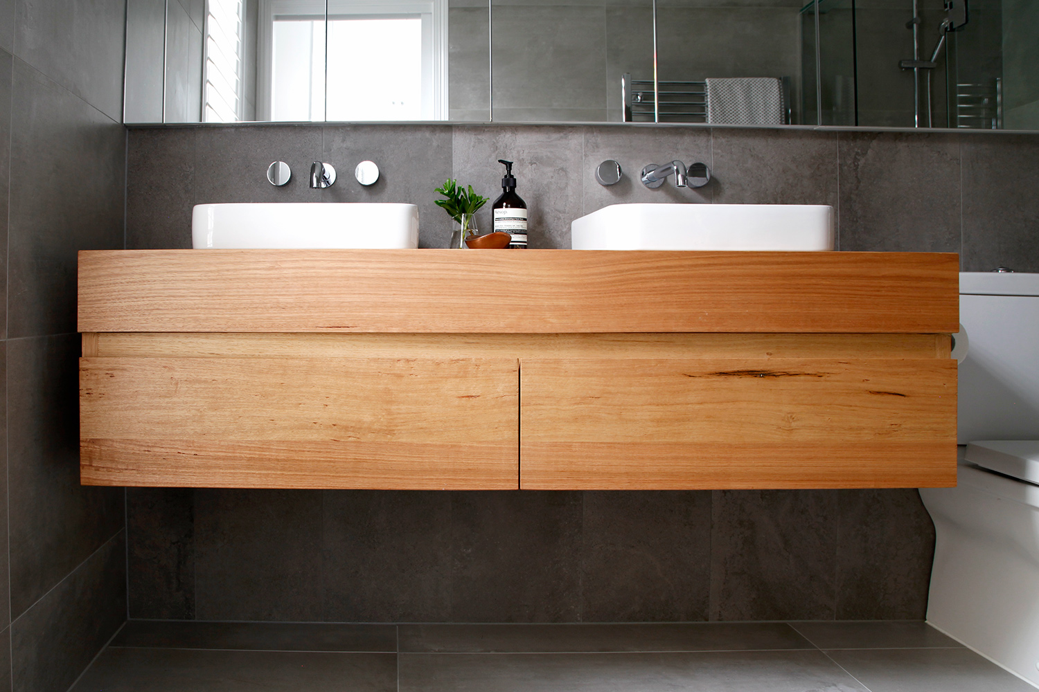 Floating Timber Bathroom Vanity