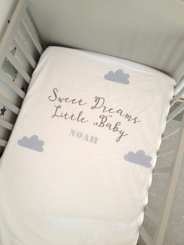 personalised cot sheets