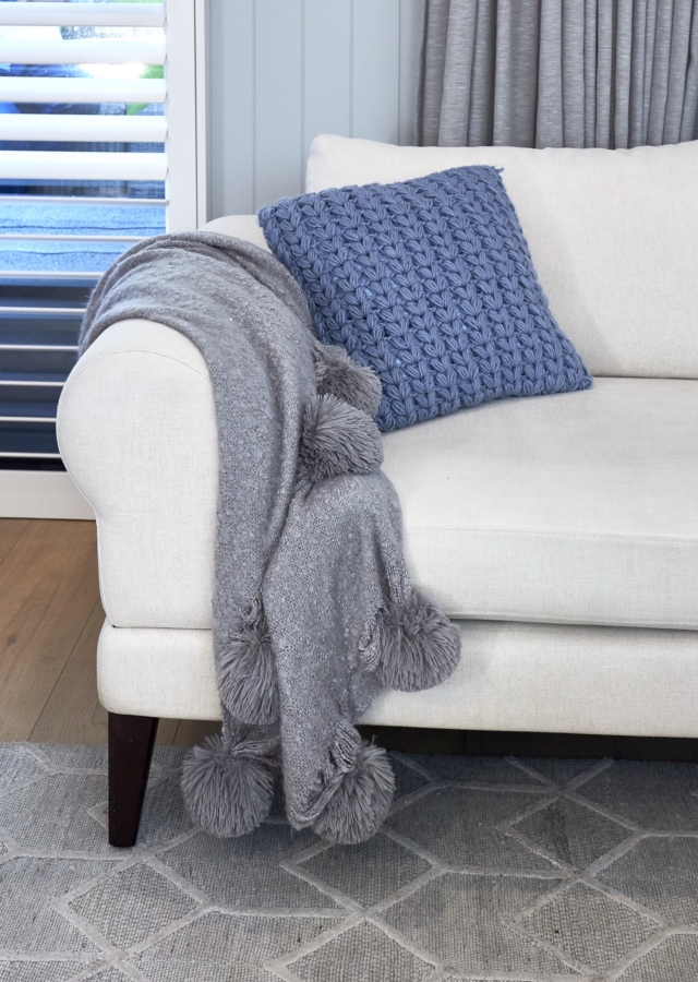 BIGW textured throw and cushion