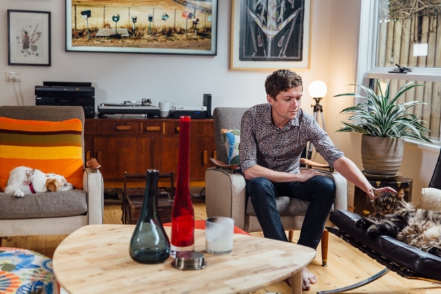 Freddy Grant in his lounge room