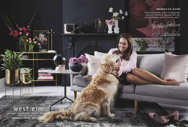 Heather in a West Elm campaign