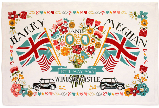 Harry & Meghan tea towel