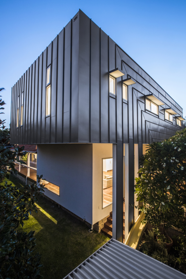 The zinc cladding is a design highlight