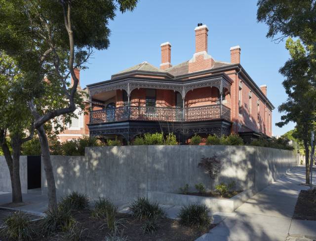 The front of the home