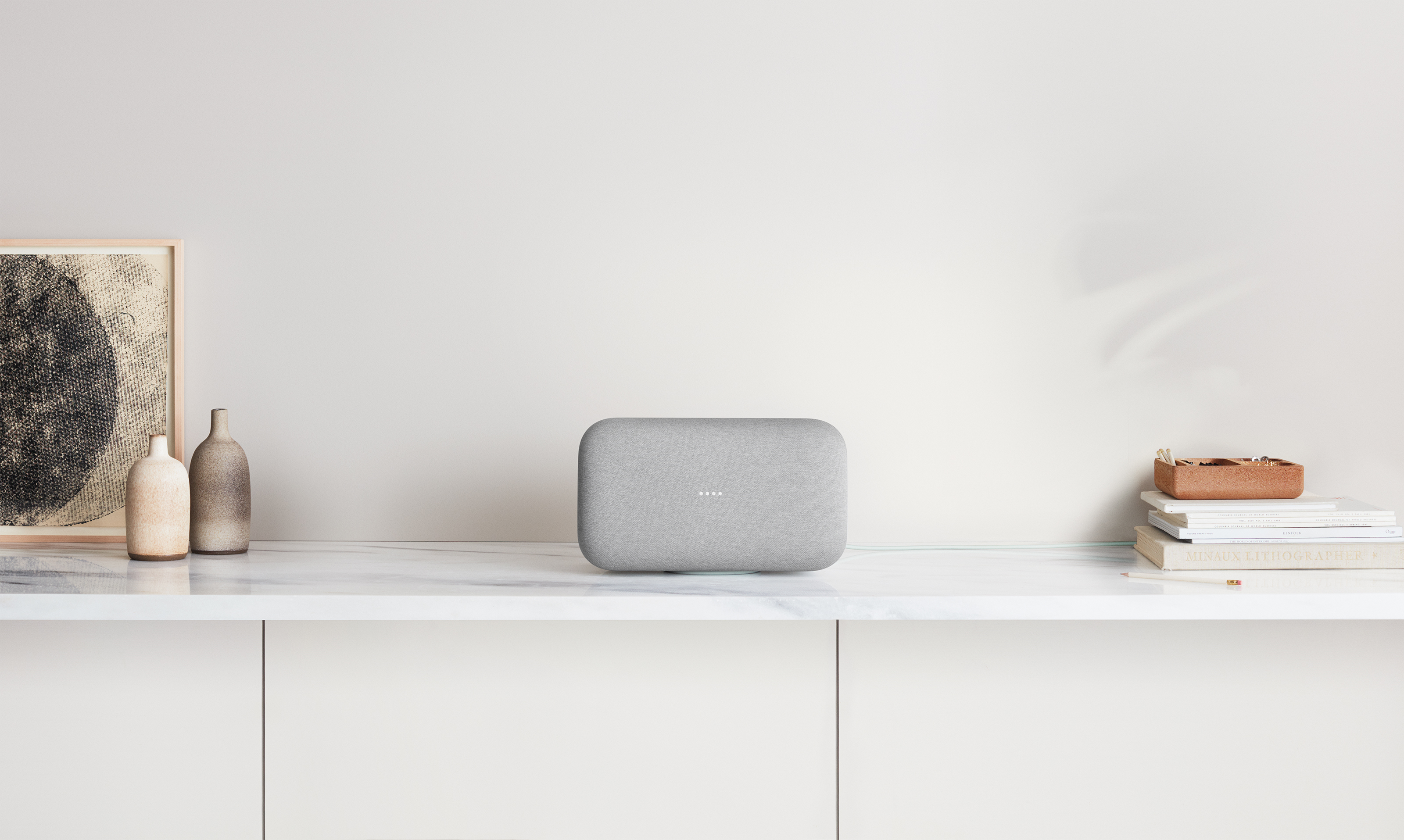 What are the features of the Google Home Max White?