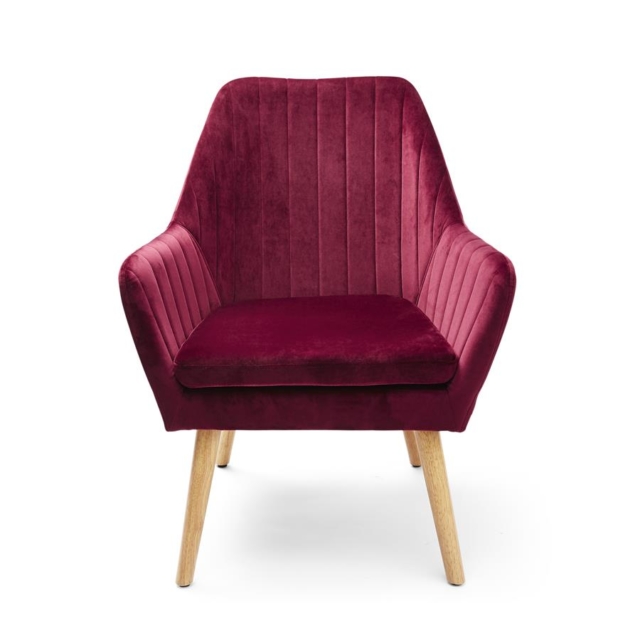 Kmart Pleated Velvet look chair in claret