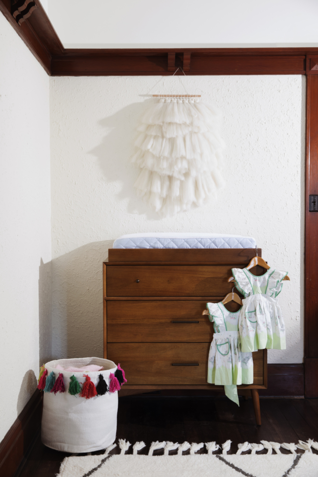 mid century baby changing table