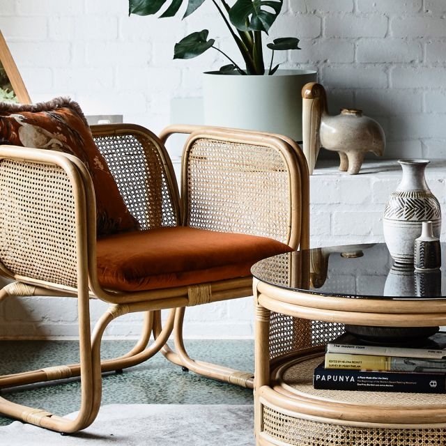 coco republic cane chairs