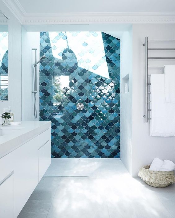 Fish Scale Tiles: Some Of Our Favourite Examples - The Interiors Addict